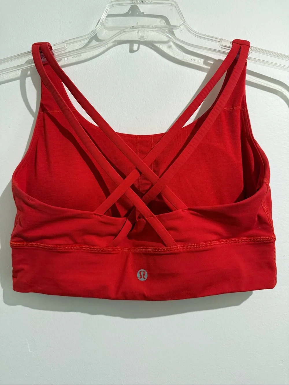 Lululemon Red Longline Strappy Back Sports Bra